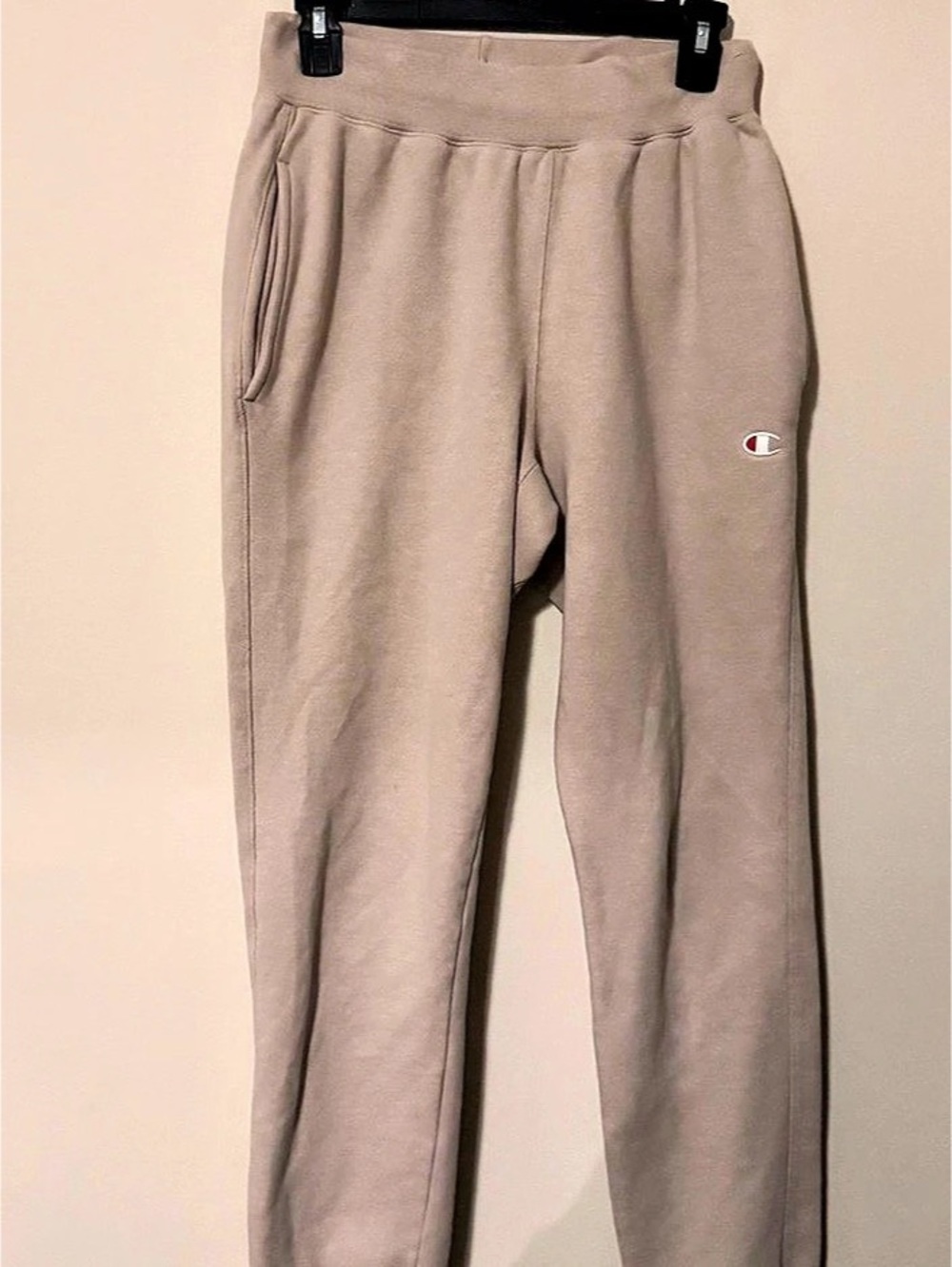 Champion Reverse Weave Jogger Sweatpants Taupe/Oatmeal Small made in Honduras